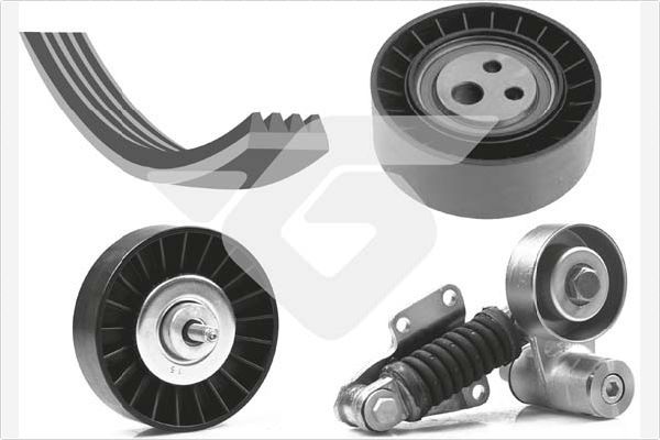 HUTCHINSON KHV 182 V-Ribbed Belt Set