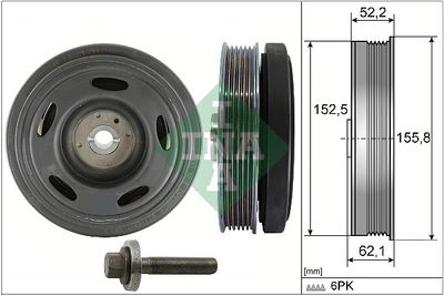 Belt Pulley Set, crankshaft Schaeffler INA 544 0516 20