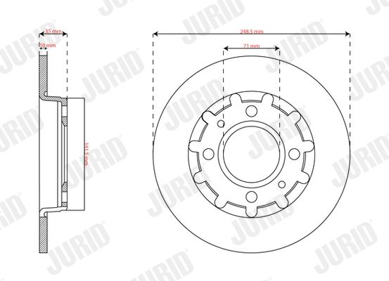JURID 563364JC Brake Disc