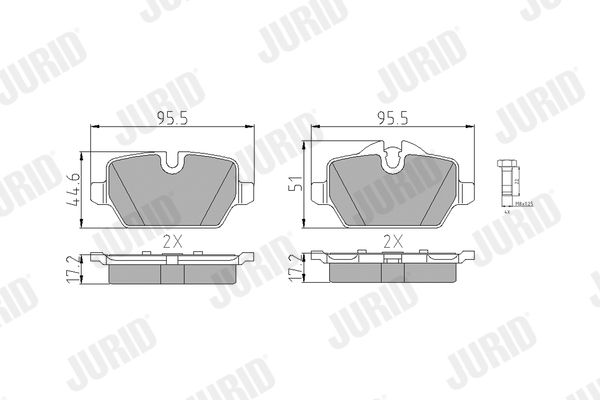 JURID 573136J Brake Pad Set, disc brake