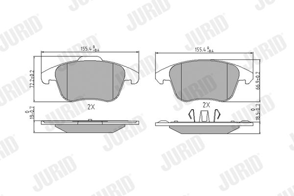 JURID 573193J Brake Pad Set, disc brake