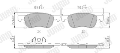 Brake Pad Set, disc brake JURID 573779J