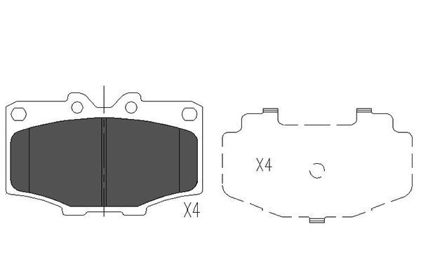 Kavo Parts KBP-9028 Brake Pad Set, disc brake