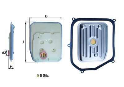 Hydraulic Filter, automatic transmission KNECHT HX 147KIT