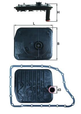 Hydraulic Filter, automatic transmission KNECHT HX 153D