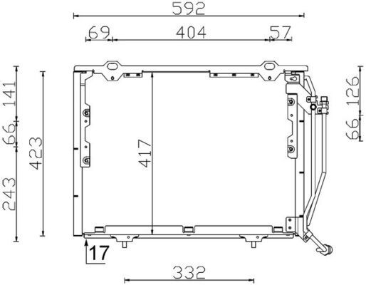 MAHLE AC 243 000S Condenser, air conditioning