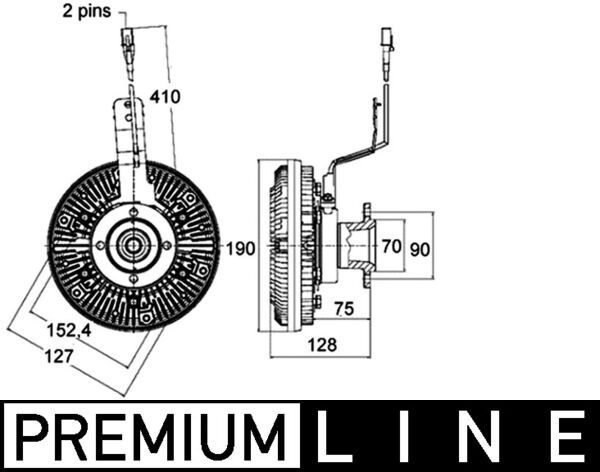 MAHLE CFC 135 000P Clutch, radiator fan