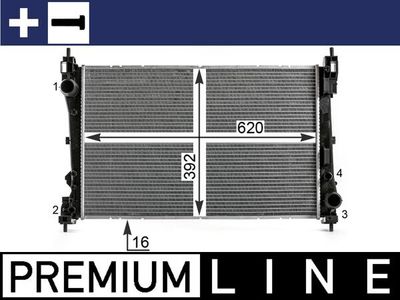 Radiator, engine cooling MAHLE CR 1997 000P