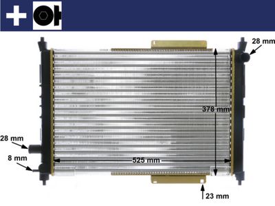 Radiator, engine cooling MAHLE CR 622 000S