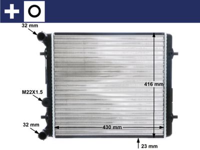 Radiator, engine cooling MAHLE CR 367 000S