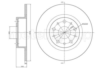 Brake Disc METELLI 23-0410C