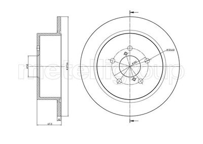 Brake Disc METELLI 23-1397C
