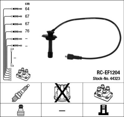 Ignition Cable Kit NGK 44323