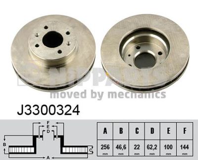 Brake Disc NIPPARTS J3300324