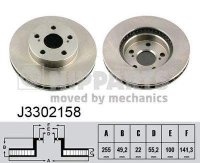 Brake Disc NIPPARTS J3302158