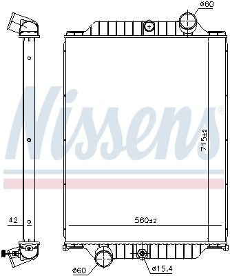 Radiator, engine cooling NISSENS 6063660