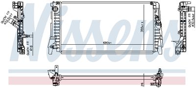 Radiator, engine cooling NISSENS 606812