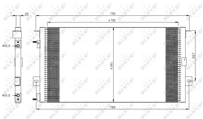 NRF 35156 Condenser, air conditioning