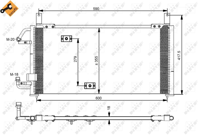 NRF 35197 Condenser, air conditioning
