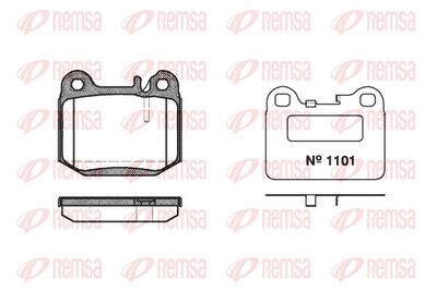 Brake Pad Set, disc brake REMSA 0014.40