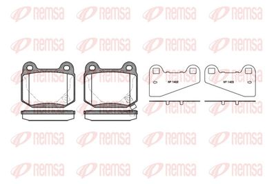 Brake Pad Set, disc brake REMSA 0014.52