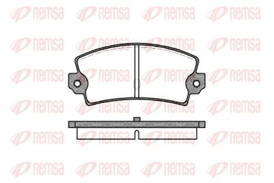 Brake Pad Set, disc brake REMSA 0021.40