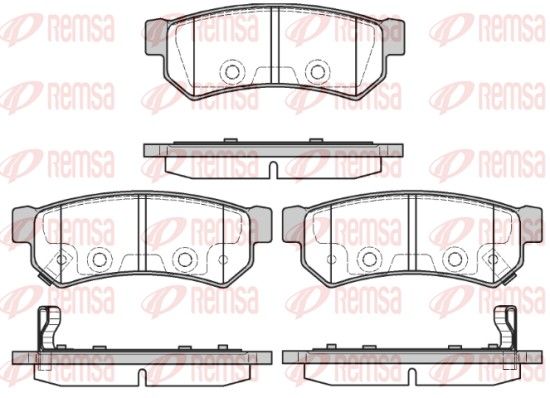 REMSA 1048.12 Brake Pad Set, disc brake