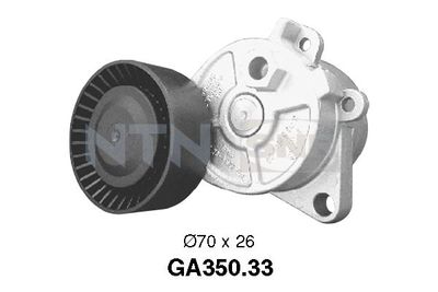 Tensioner Pulley, V-ribbed belt SNR GA350.33