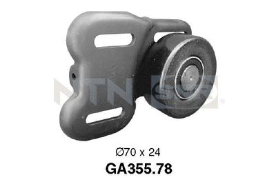 Tensioner Pulley, V-ribbed belt SNR GA355.78