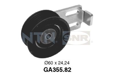 Tensioner Pulley, V-ribbed belt SNR GA355.82