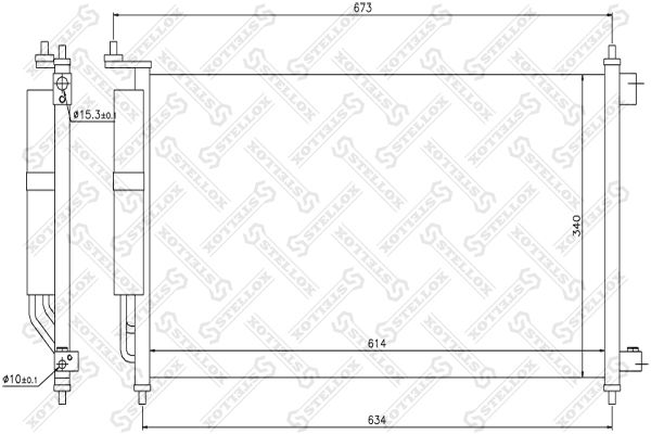 STELLOX 10-45224-SX Condenser, air conditioning