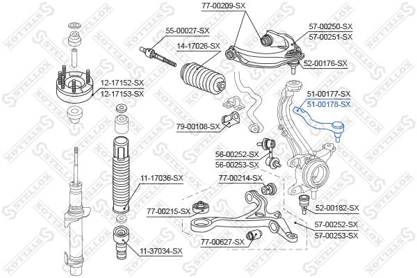STELLOX 51-00178-SX Tie Rod End