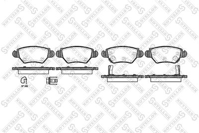 Brake Pad Set, disc brake STELLOX 696 022B-SX