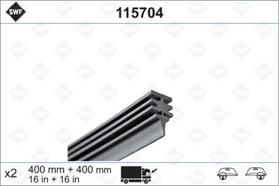 Wiper Blade Rubber SWF 115704