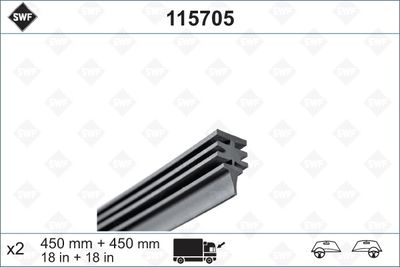 Wiper Blade Rubber SWF 115705