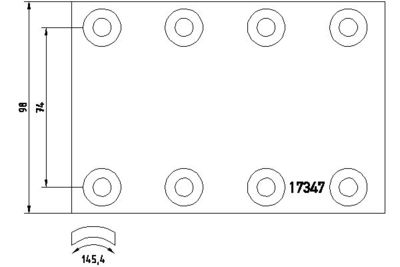 Brake Lining Kit, drum brake TEXTAR 1734703