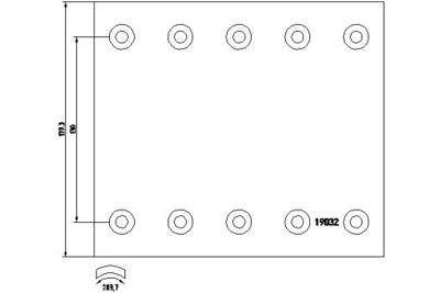 Brake Lining Kit, drum brake TEXTAR 1903242