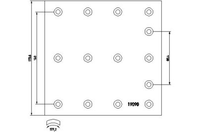 Brake Lining Kit, drum brake TEXTAR 1909002