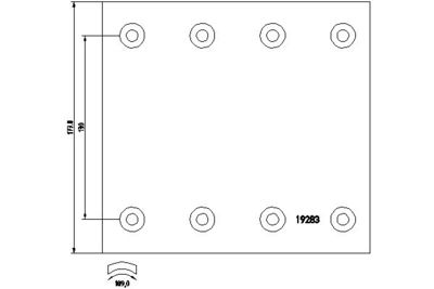 Brake Lining Kit, drum brake TEXTAR 1928308