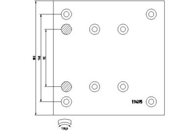 Brake Lining Kit, drum brake TEXTAR 1949502