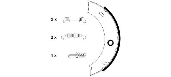 TEXTAR 91057900 Brake Shoe Set, parking brake