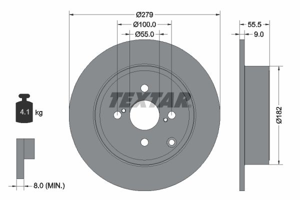 TEXTAR 92126303 Brake Disc