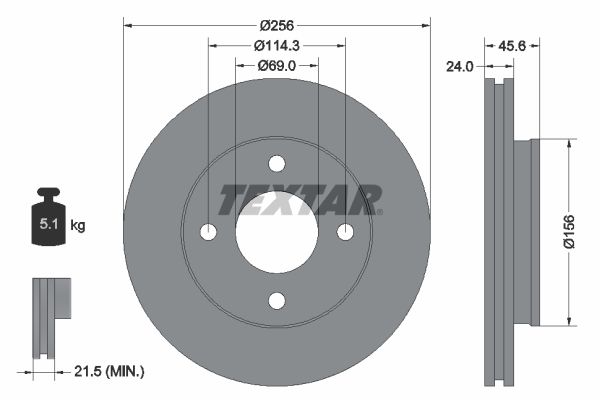 TEXTAR 92134803 Brake Disc