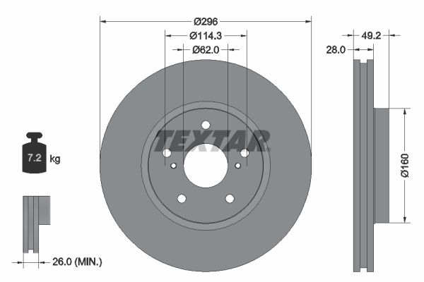 TEXTAR 92174303 Brake Disc