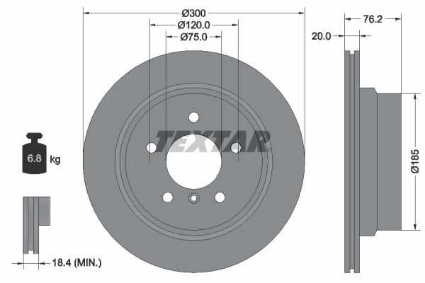 TEXTAR 92227103 Brake Disc