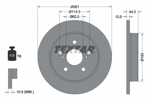 TEXTAR 92301403 Brake Disc