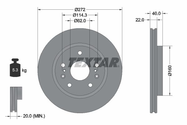 TEXTAR 92329603 Brake Disc