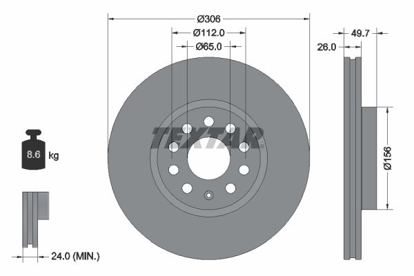 TEXTAR 92334805 Brake Disc