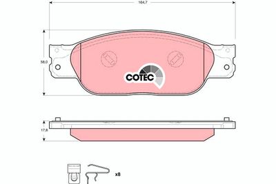 Brake Pad Set, disc brake TRW GDB1510