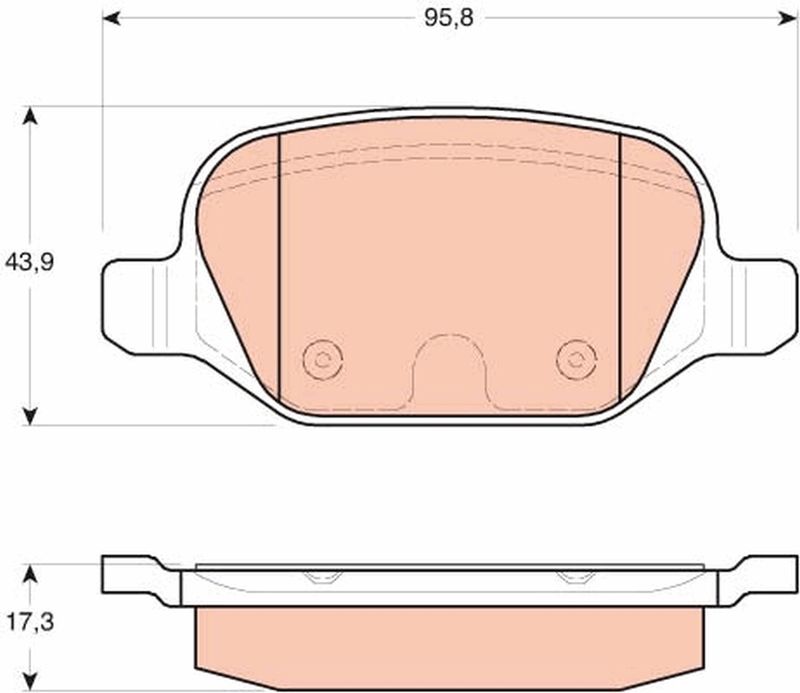 TRW GDB1646 Brake Pad Set, disc brake